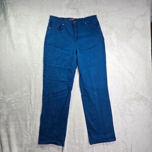 Gloria Vanderbilt Amanda Jeans Women's 14 Short Turquoise Blue Stretch Denim